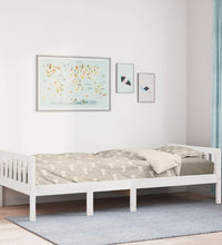 Kinderbett ohne Matratze Weiß 75x190 cm Massivholz Kiefer