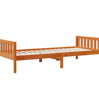 Kinderbett ohne Matratze Wachsbraun 75x190 cm Massivholz Kiefer
