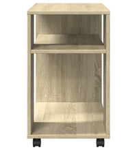 Beistelltisch mit Rollen Sonoma Eiche 70x35x60 cm Holzwerkstoff