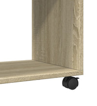 Beistelltisch mit Rollen Sonoma Eiche 70x35x60 cm Holzwerkstoff