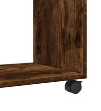 Beistelltisch mit Rollen Räuchereiche 70x35x60 cm Holzwerkstoff