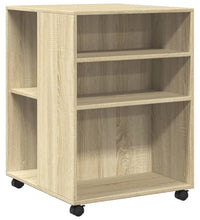 Beistelltisch mit Rollen Sonoma-Eiche 55x60x78 cm Holzwerkstoff