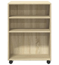 Beistelltisch mit Rollen Sonoma-Eiche 55x60x78 cm Holzwerkstoff