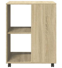 Beistelltisch mit Rollen Sonoma-Eiche 55x60x78 cm Holzwerkstoff