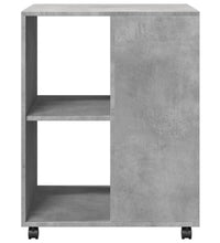 Beistelltisch mit Rollen Betongrau 55x60x78 cm Holzwerkstoff