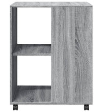 Beistelltisch mit Rollen Grau Sonoma 55x60x78 cm Holzwerkstoff