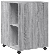 Beistelltisch mit Rollen Grau Sonoma 55x60x78 cm Holzwerkstoff