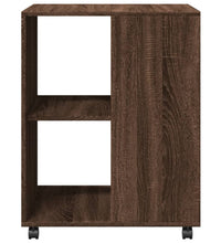 Beistelltisch mit Rollen Braun Eiche 55x60x78 cm Holzwerkstoff