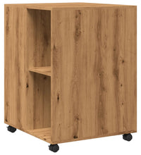 Beistelltisch mit Rollen Artisan-Eiche 55x60x78cm Holzwerkstoff