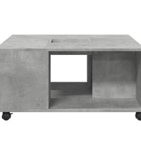 Couchtisch Betongrau 80x80x40 cm Holzwerkstoff