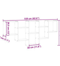 Wandregal Altholz-Optik 159x18x66 cm Holzwerkstoff