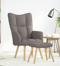 Relaxsessel mit Hocker Taupe Stoff