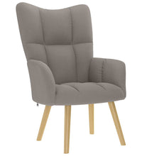 Relaxsessel mit Hocker Taupe Stoff