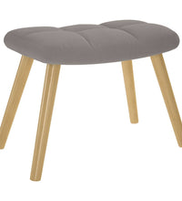 Relaxsessel mit Hocker Taupe Stoff