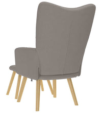 Relaxsessel mit Hocker Taupe Stoff