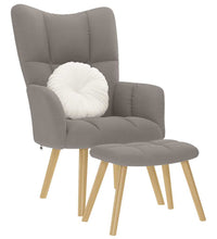 Relaxsessel mit Hocker Taupe Stoff