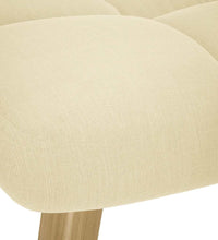 Relaxsessel mit Hocker Creme Stoff