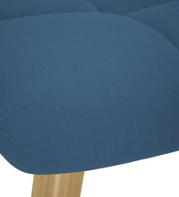 Relaxsessel mit Hocker Blau Stoff