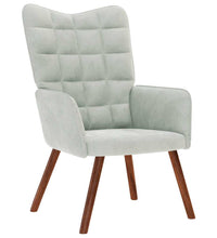 Relaxsessel mit Hocker Hellgrau Samt