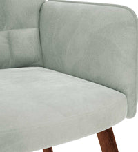 Relaxsessel mit Hocker Hellgrau Samt