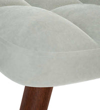 Relaxsessel mit Hocker Hellgrau Samt