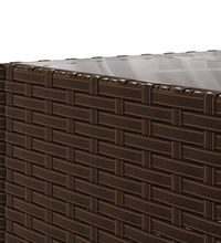 7-tlg. Garten-Lounge-Set mit Kissen Braun Poly Rattan