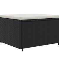 7-tlg. Garten-Lounge-Set mit Kissen Schwarz Poly Rattan