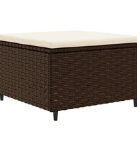 7-tlg. Garten-Lounge-Set mit Kissen Braun Poly Rattan