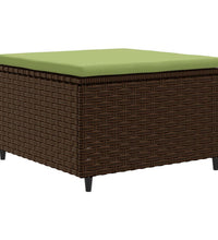7-tlg. Garten-Lounge-Set mit Kissen Braun Poly Rattan