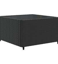 11-tlg. Garten-Lounge-Set mit Kissen Schwarz Poly Rattan