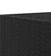 11-tlg. Garten-Lounge-Set mit Kissen Schwarz Poly Rattan