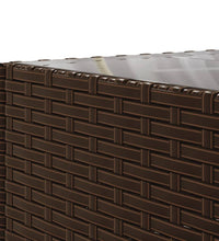 10-tlg. Garten-Sofagarnitur mit Kissen Braun Poly Rattan