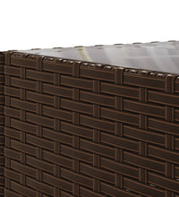 11-tlg. Garten-Sofagarnitur mit Kissen Braun Poly Rattan