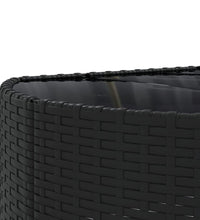 4-tlg. Garten-Sofagarnitur mit Kissen Schwarz Poly Rattan