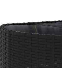 8-tlg. Garten-Sofagarnitur mit Kissen Schwarz Poly Rattan