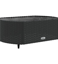 10-tlg. Garten-Sofagarnitur mit Kissen Schwarz Poly Rattan