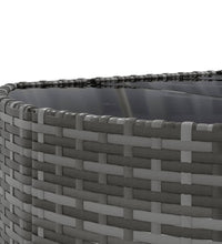 10-tlg. Garten-Sofagarnitur mit Kissen Grau Poly Rattan