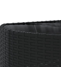 9-tlg. Garten-Sofagarnitur mit Kissen Schwarz Poly Rattan