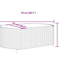 5-tlg. Garten-Sofagarnitur mit Kissen Braun Poly Rattan