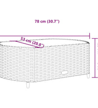 5-tlg. Garten-Sofagarnitur mit Kissen Grau Poly Rattan