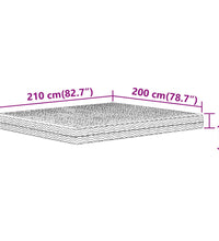 Schaumstoffmatratze Weiß 200x210 cm Härtegrad H2 H3