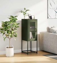 Sideboard Olivgrün 36x39x107 cm Kaltgewalzter Stahl