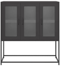 Sideboard Schwarz 100,5x39x107 cm Kaltgewalzter Stahl