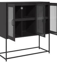 Sideboard Schwarz 100,5x39x107 cm Kaltgewalzter Stahl