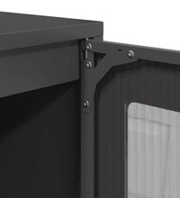 Sideboard Schwarz 100,5x39x107 cm Kaltgewalzter Stahl