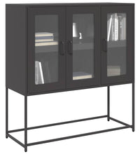 Sideboard Schwarz 100,5x39x107 cm Kaltgewalzter Stahl