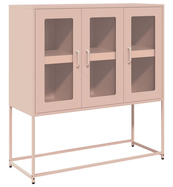 Sideboard Rosa 100,5x39x107 cm Kaltgewalzter Stahl