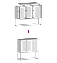 Sideboard Rosa 100,5x39x107 cm Kaltgewalzter Stahl
