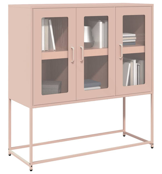 Sideboard Rosa 100,5x39x107 cm Kaltgewalzter Stahl