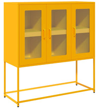 Sideboard Senfgelb 100,5x39x107 cm Kaltgewalzter Stahl